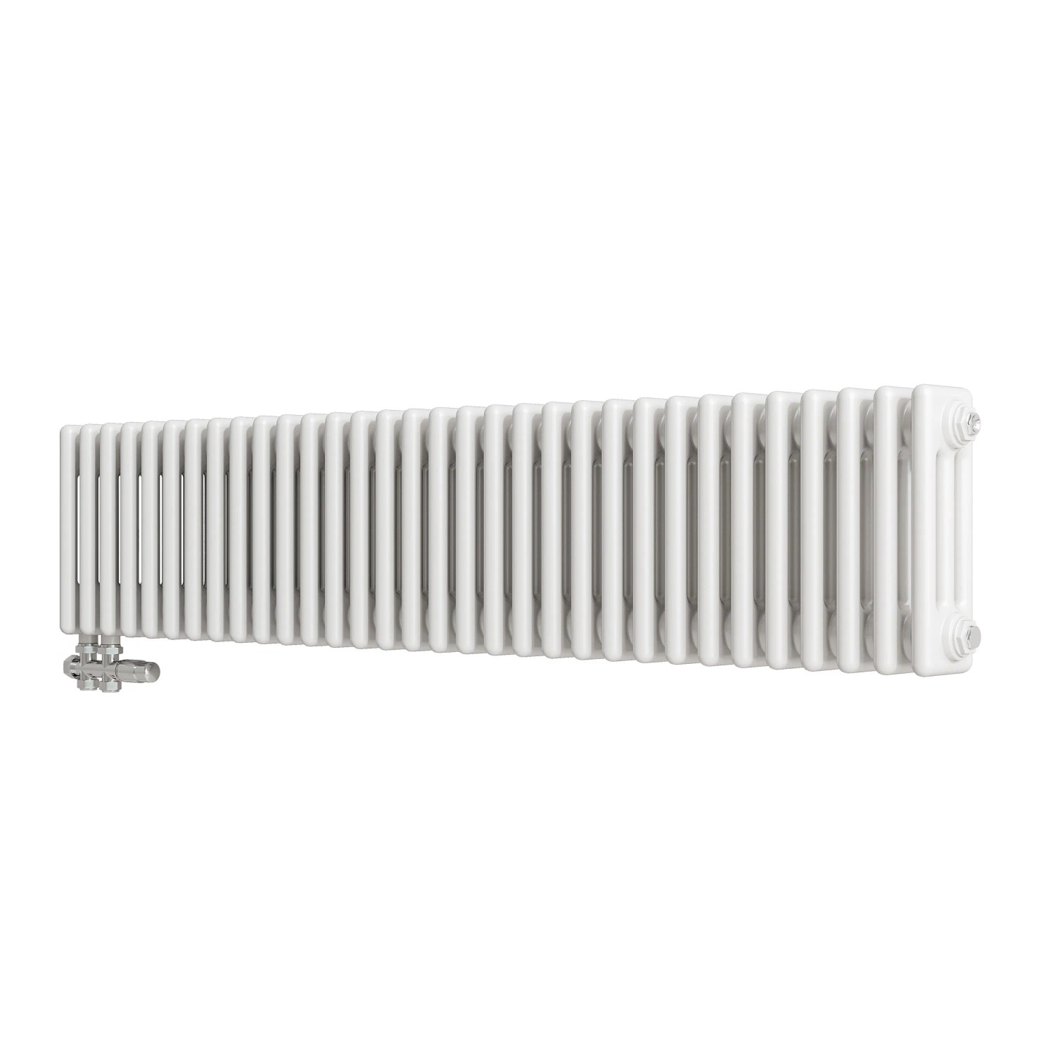 Duschparadies Traditioneller Heizkörper 300 x 1460 mm 1202W Dreilagig Gusseisenstil Weiß