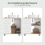 EUGAD Waschbeckenunterschrank weiß mit 3 Schubladen und verstellbarem Einlegeboden für flexiblen Stauraum.