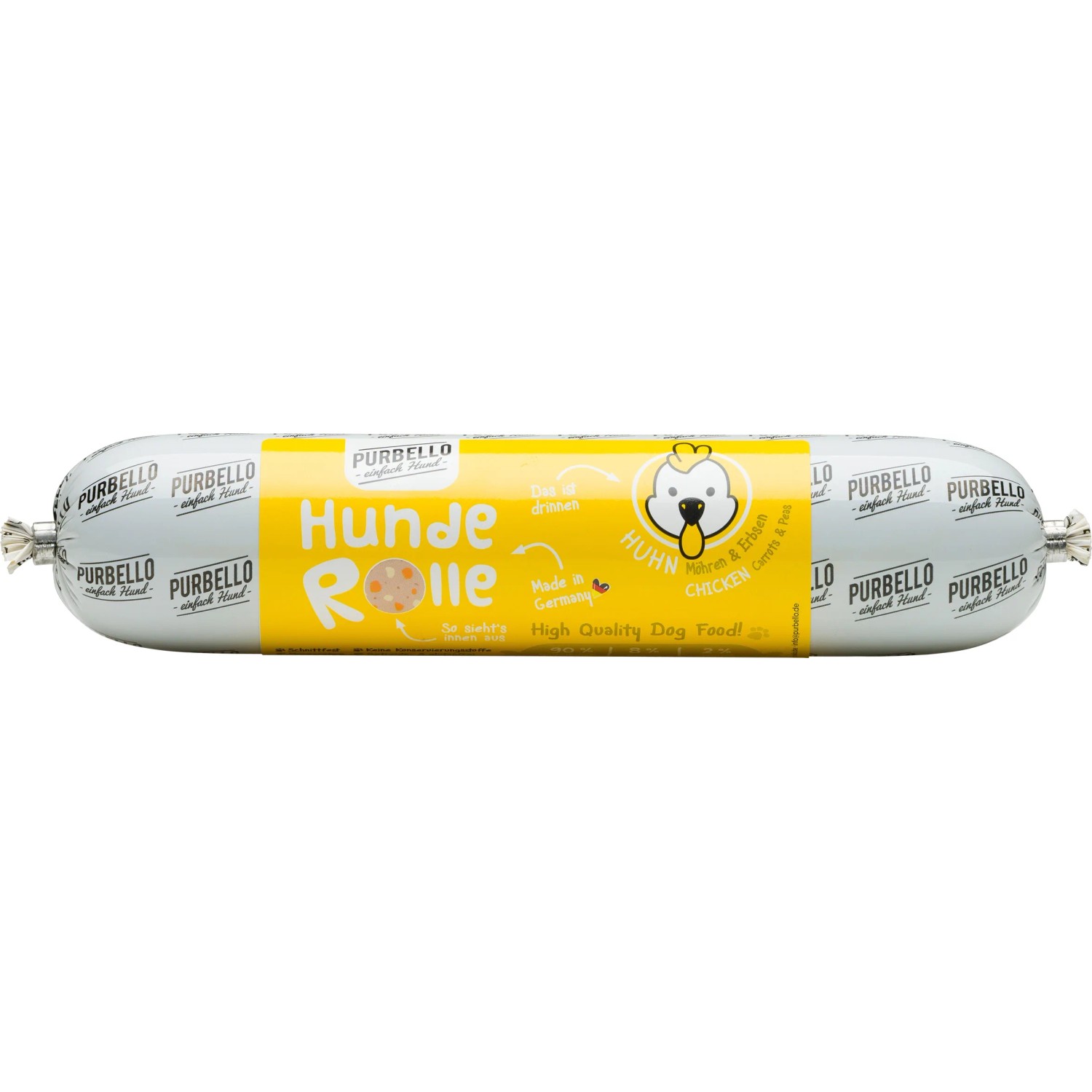 Purbello Hunderolle Huhn mit Möhren/Erbsen 400 g