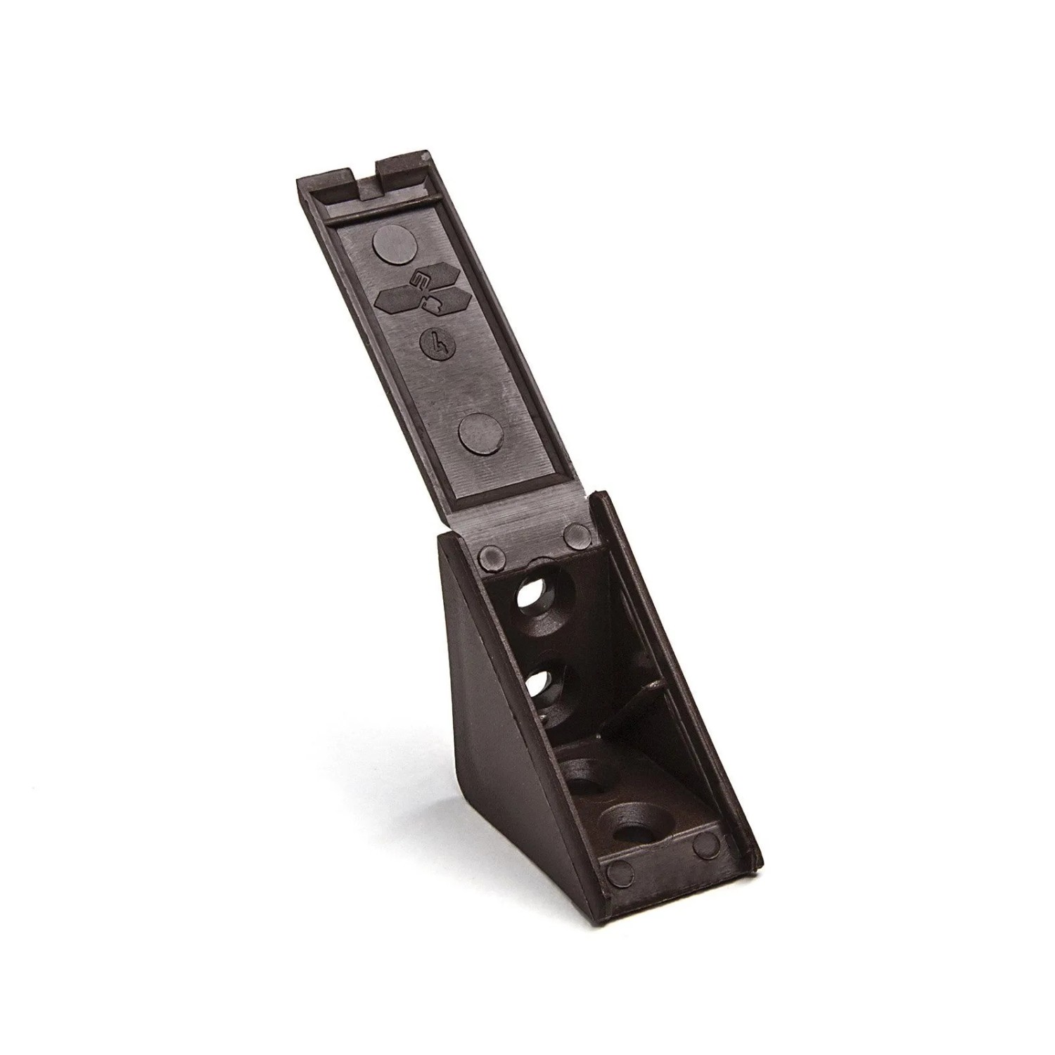 SOTECH 100 Stück Korpusverbinder 31 x 31 x 20 mm mit Klappdeckel Dunkelbraun