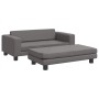 vidaXL Hundebett mit Verlängerung Grau 100x50x30 cm Kunstleder 172029
