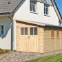 Karibu Holz-Gartenhaus Timsund, unbehandelt, mit Pultdach, 235x352 cm.