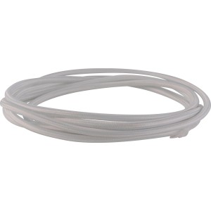 Weißes Just Light Textilkabel, 3-adrig als Meterware für Lampen.