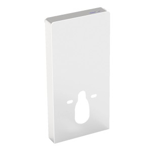 Glasdeals Sensor-Sanitärmodul für Wand-WC, Weißglas. Spülkasten mit Sensor-Auslösung und Sicherheitsglas-Front.