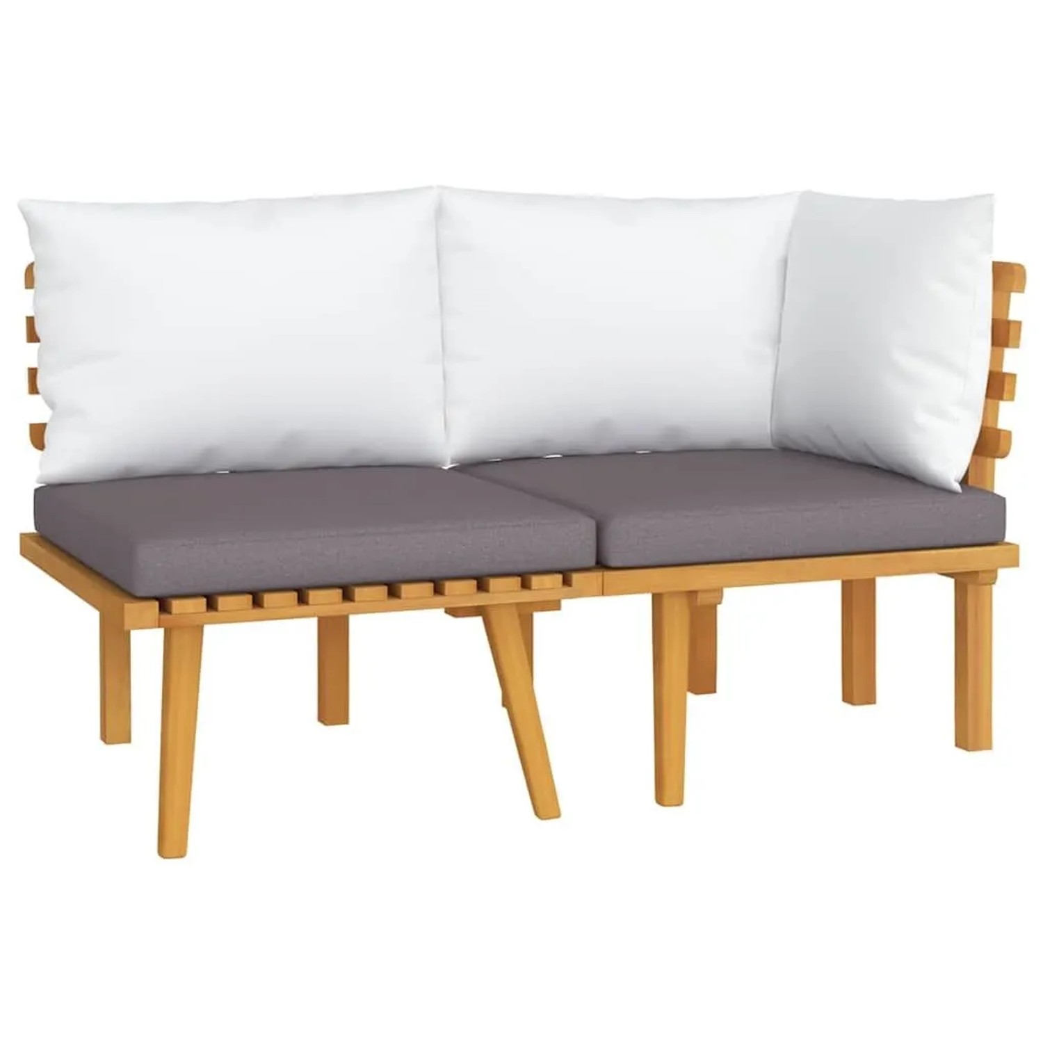 vidaXL 2-Tlg Garten-Lounge-Set mit Kissen Massivholz Akazie 316266
