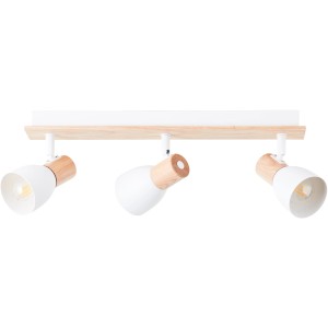 Brilliant Spotbalken Daintree, 3-flammig, weiß/natur, drehbare Spots für flexible Beleuchtung.