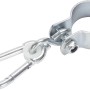 Verzinkter Manschettenhaken Ø 50 mm mit Karabiner für Schaukelbefestigung.