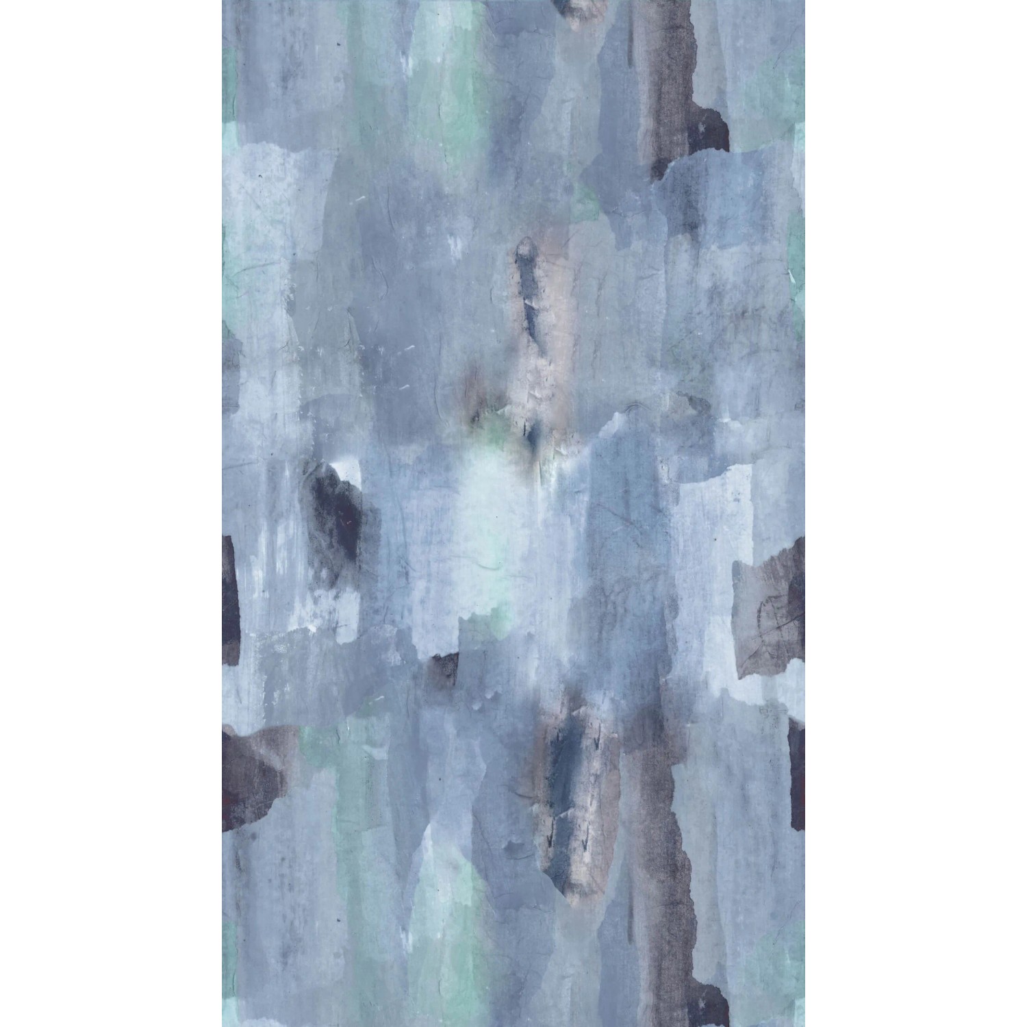PROFHOME 782072-GU Fototapete Aquarell-Stil Matt Blau Grau Grün 1,59 m x 2,8 m