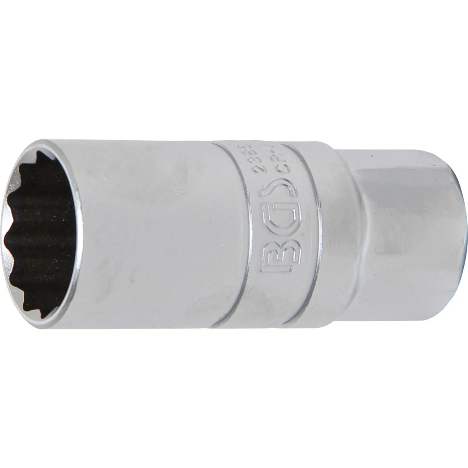 BGS Zündkerzen Einsatz Mit Haltegummi Zwölfkant Antrieb Innenvierkant 12 5 Mm  1 2 Zoll  SW 21 Mm 2386