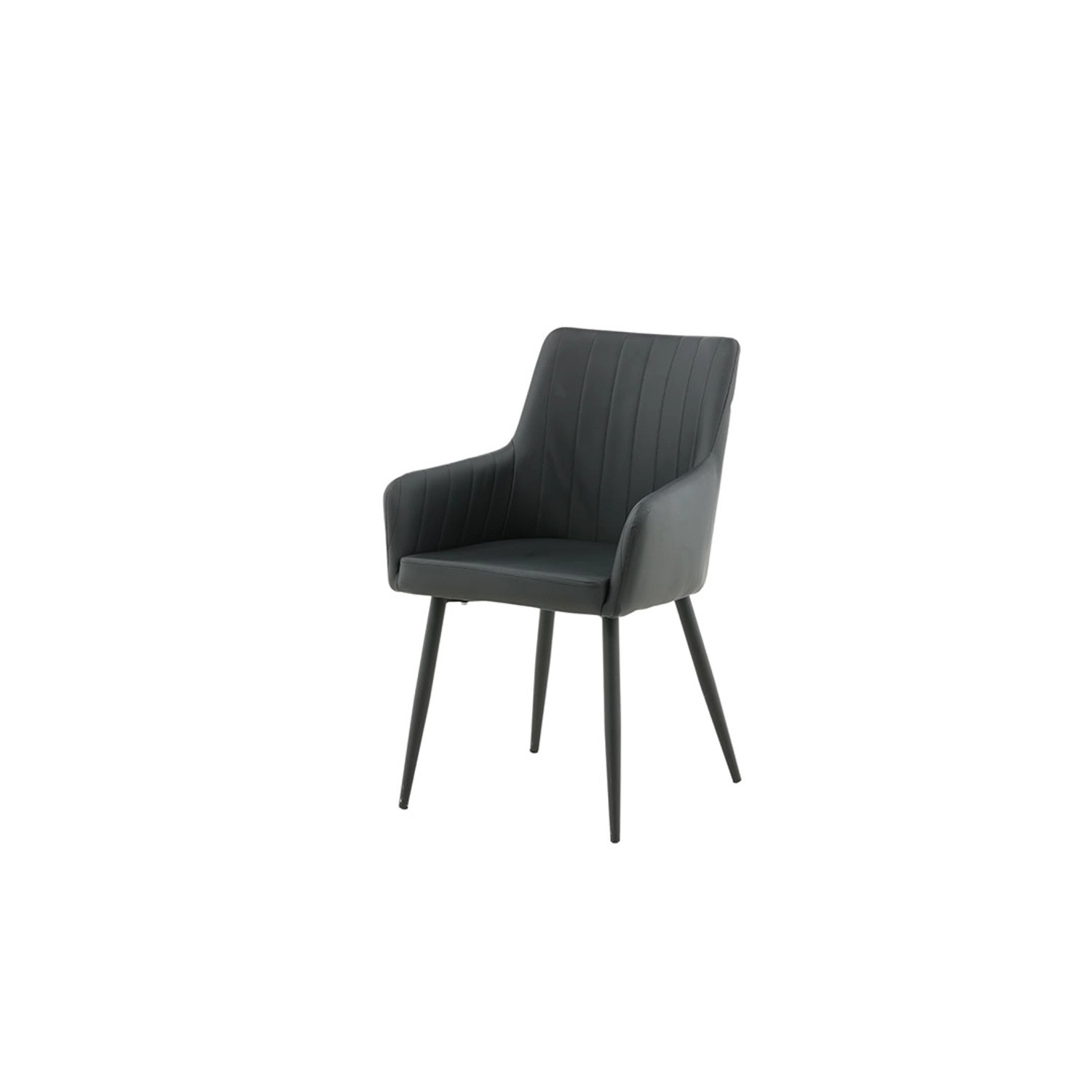 ebuy24 Comfort Esszimmerstuhl mit Armlehnen PU Kunstleder Schwarz günstig online kaufen