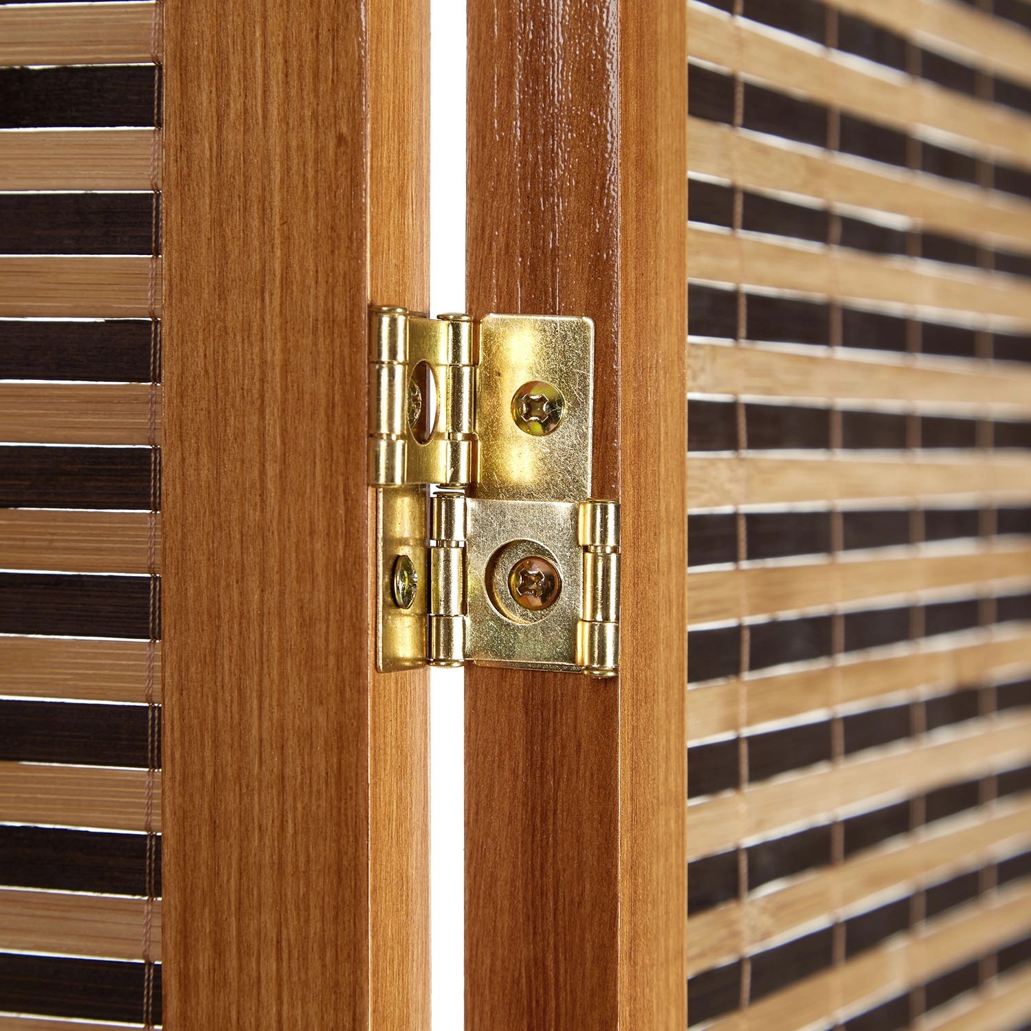 Homestyle4u 6-tlg. Paravent in Braun 264x175 cm 384_7