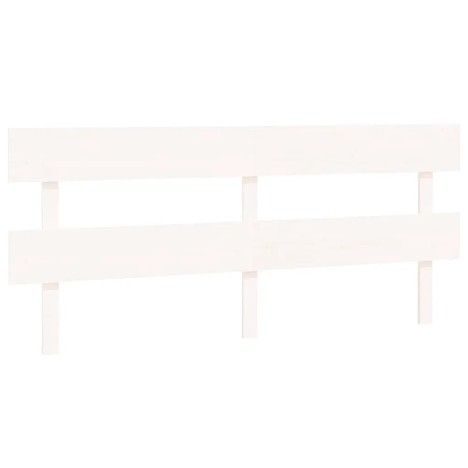 vidaXL Kopfteil Weiß 204x3x81 cm Massivholz Kiefer 819091