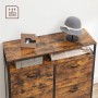 Vasagle Schuhschrank mit 4 Fächern in Braun-Schwarz, Stauraum für Schuhe und Accessoires.