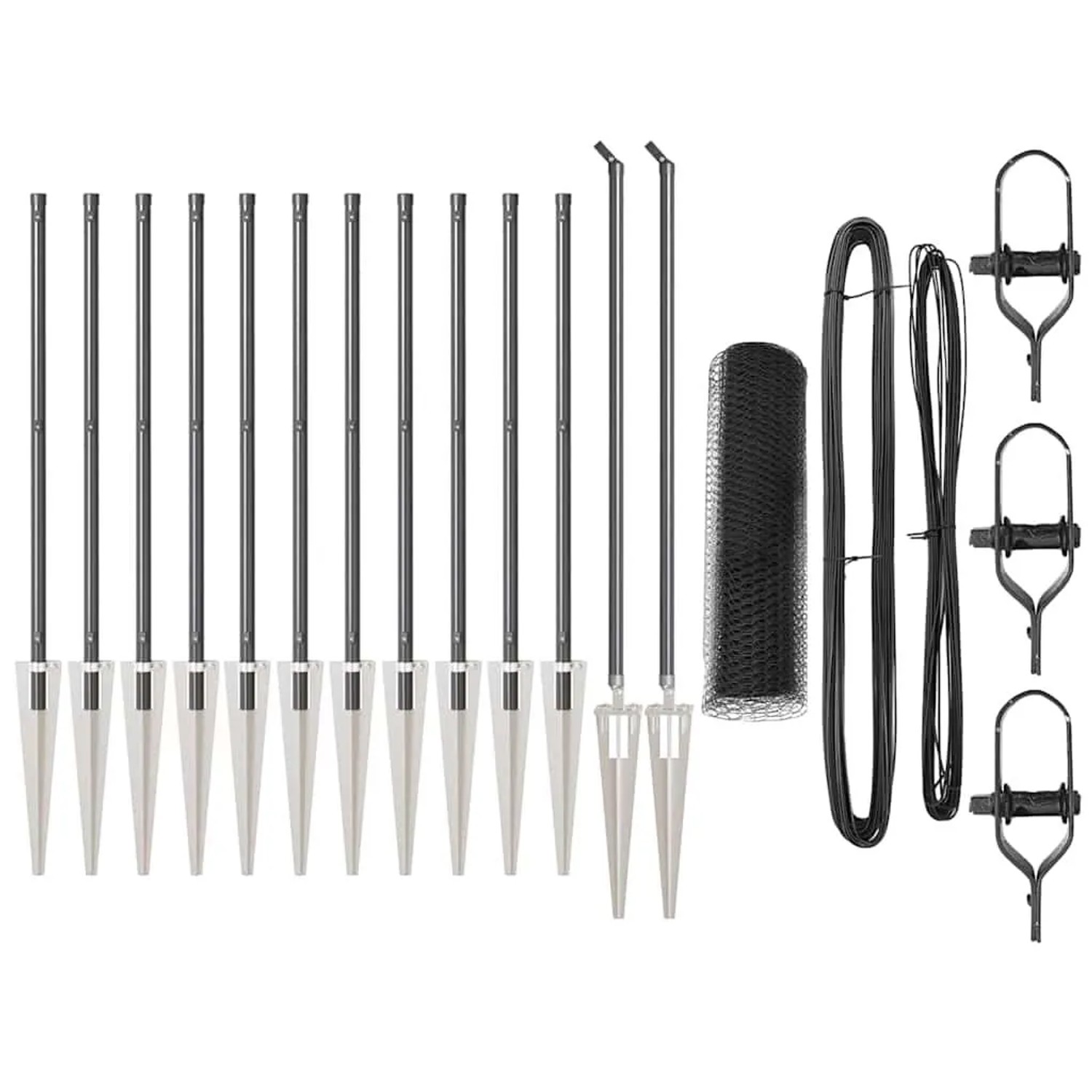 vidaXL Zaunpfosten Grau 25 x 0,5 m 13 mm Maschen Stahl 3353223 günstig online kaufen