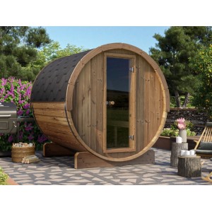 Fjordholz Fass-Sauna Modell Ergonomic 180 Fichte