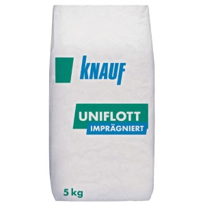Knauf Uniflott imprägniert, 5 kg Sack Fugenspachtel für Feuchträume, Zubehör für Gipskartonplatten.