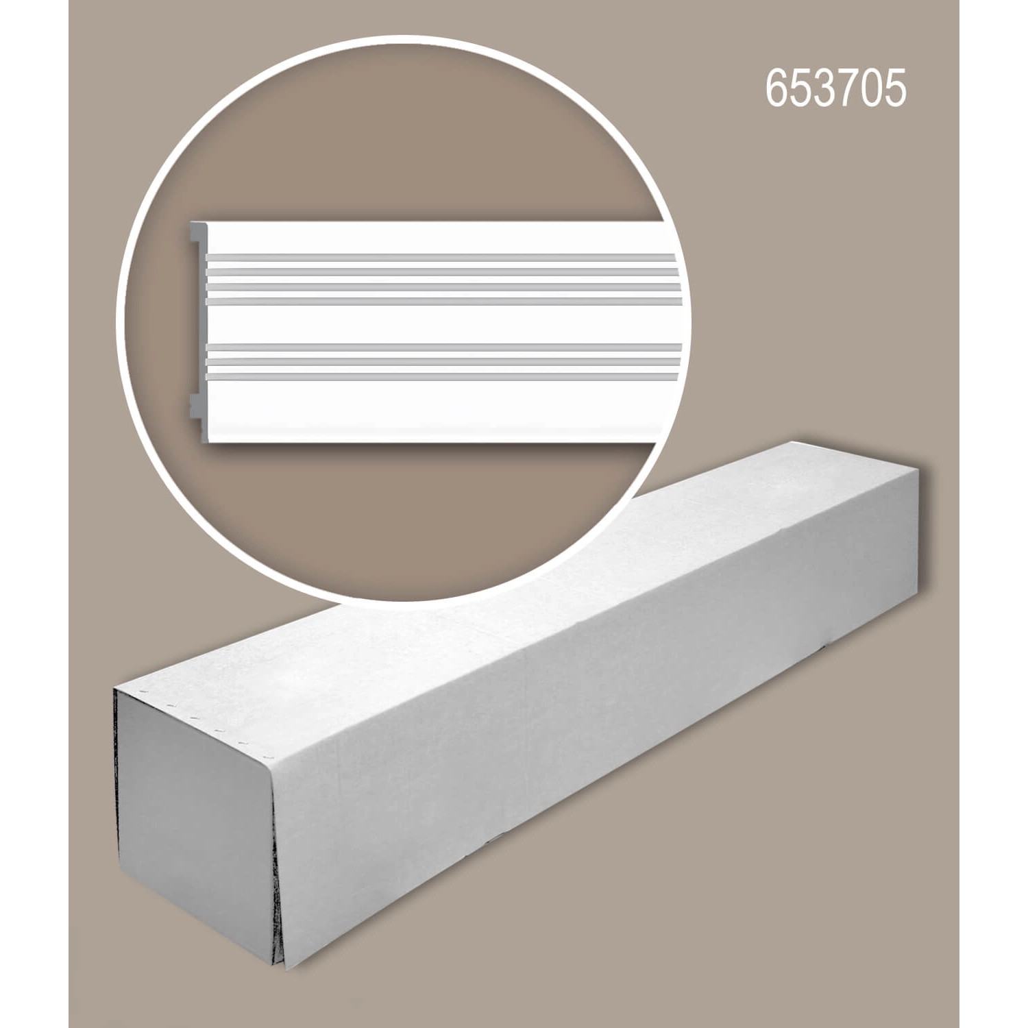 PROFHOME Sockelleisten Set, 16 weiße Fußleisten (32m) im Karton. Zubehör für Paneele.
