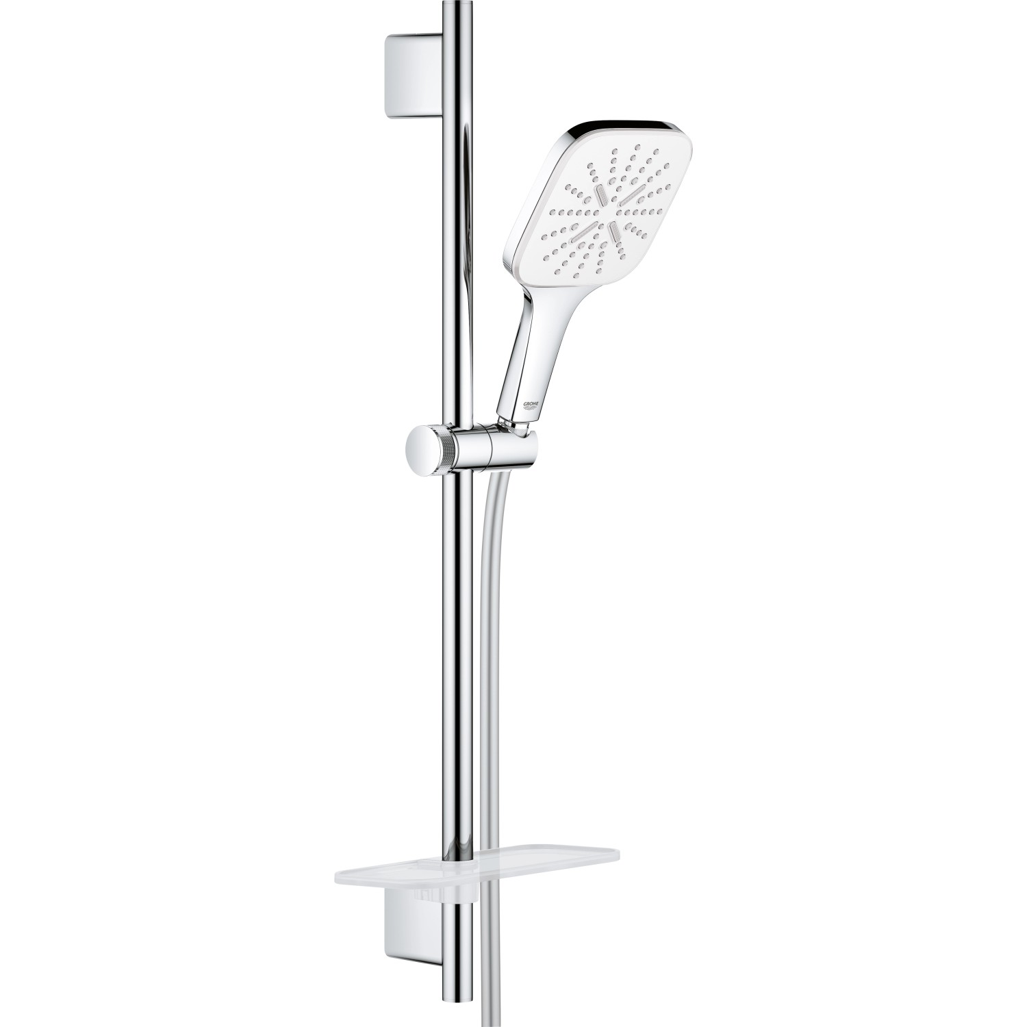 Grohe QuickFix Duschstangenset Vitalio SmartActive 130 Cube 3-Strahlarten Chrom