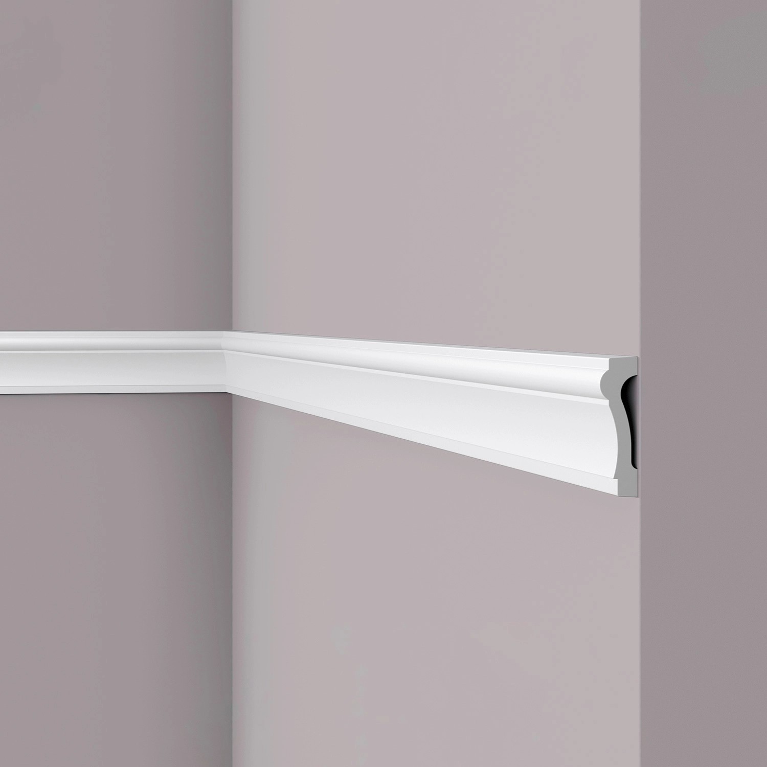 NOEL & MARQUET NMC WL6 WALLSTYL Wand- und Friesleiste Zierleiste Türumrandung 2 m 200 cm x 2,2 cm x 7,5 cm Weiß