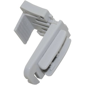 Grauer Schöner Wohnen Falzklemmträger für Plissees, zur Montage ohne Bohren.