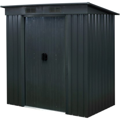 Floraworld Metall-Gerätehaus Anthrazit 2 m²