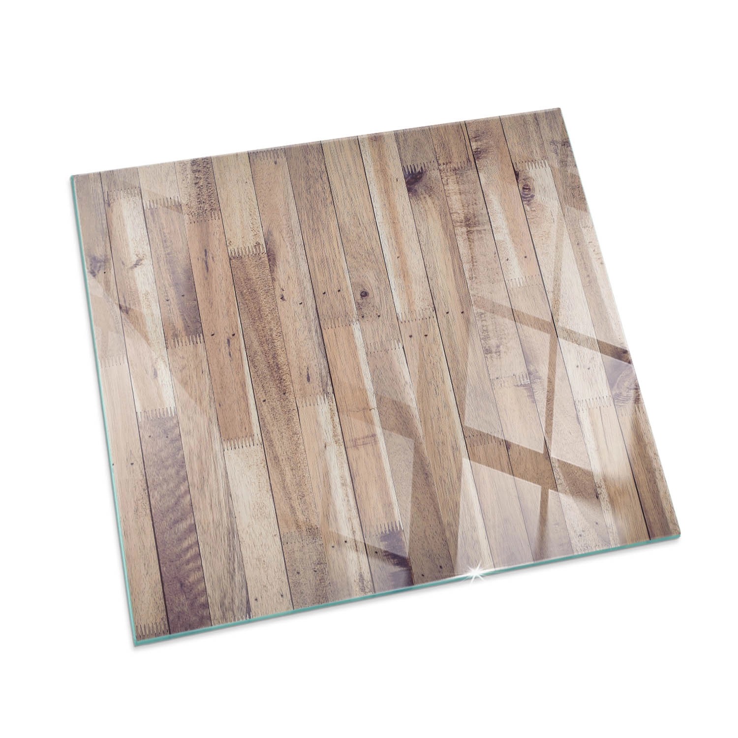 Tulup Glasplatte für Kamin Holzbrett im Layout Kaminofen Glas Bodenplatte Q günstig online kaufen