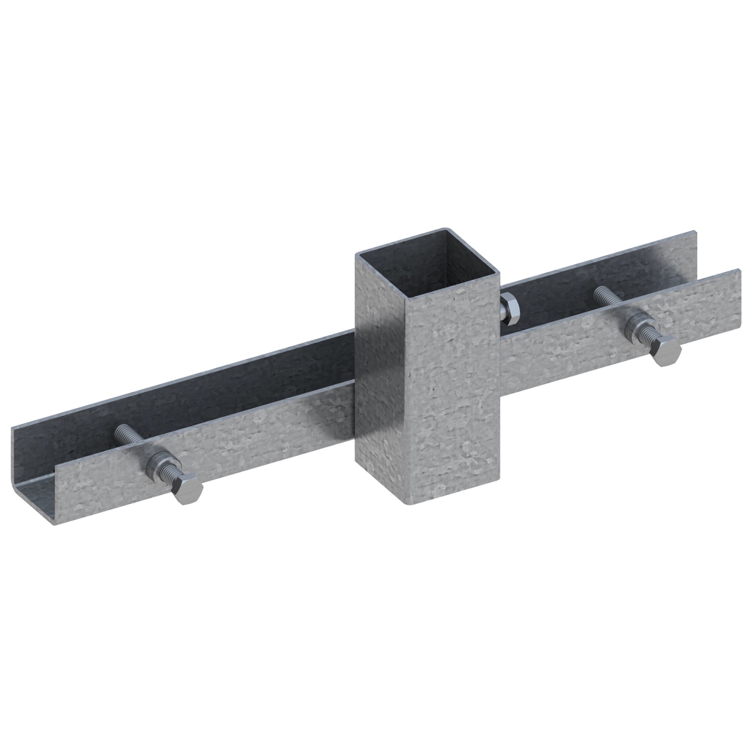 Schake Schilderhalterung Aufnahmerohr 60 mm x 60 mm x 3 mm Silber