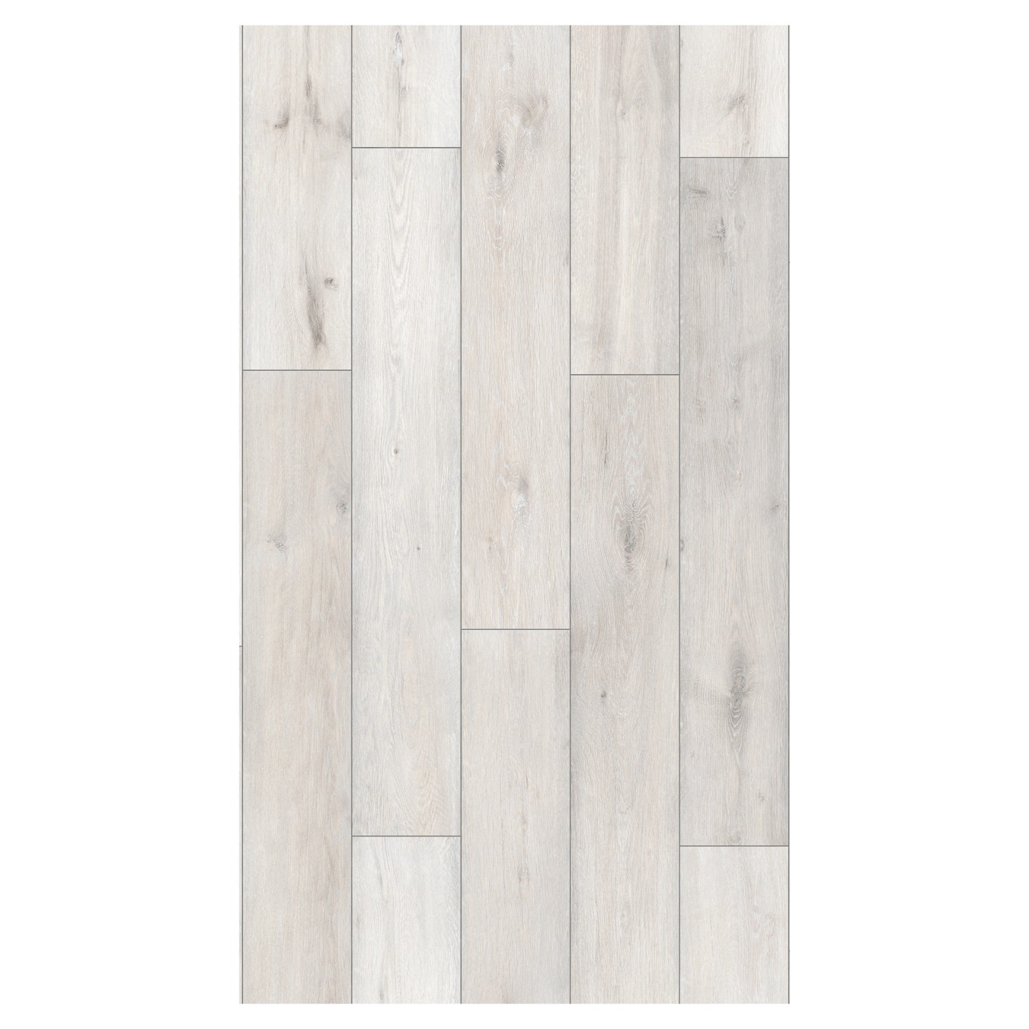 Heller Vinylboden in Holzoptik mit SPC-Trägerplatte für Feuchträume und Fußbodenheizung.