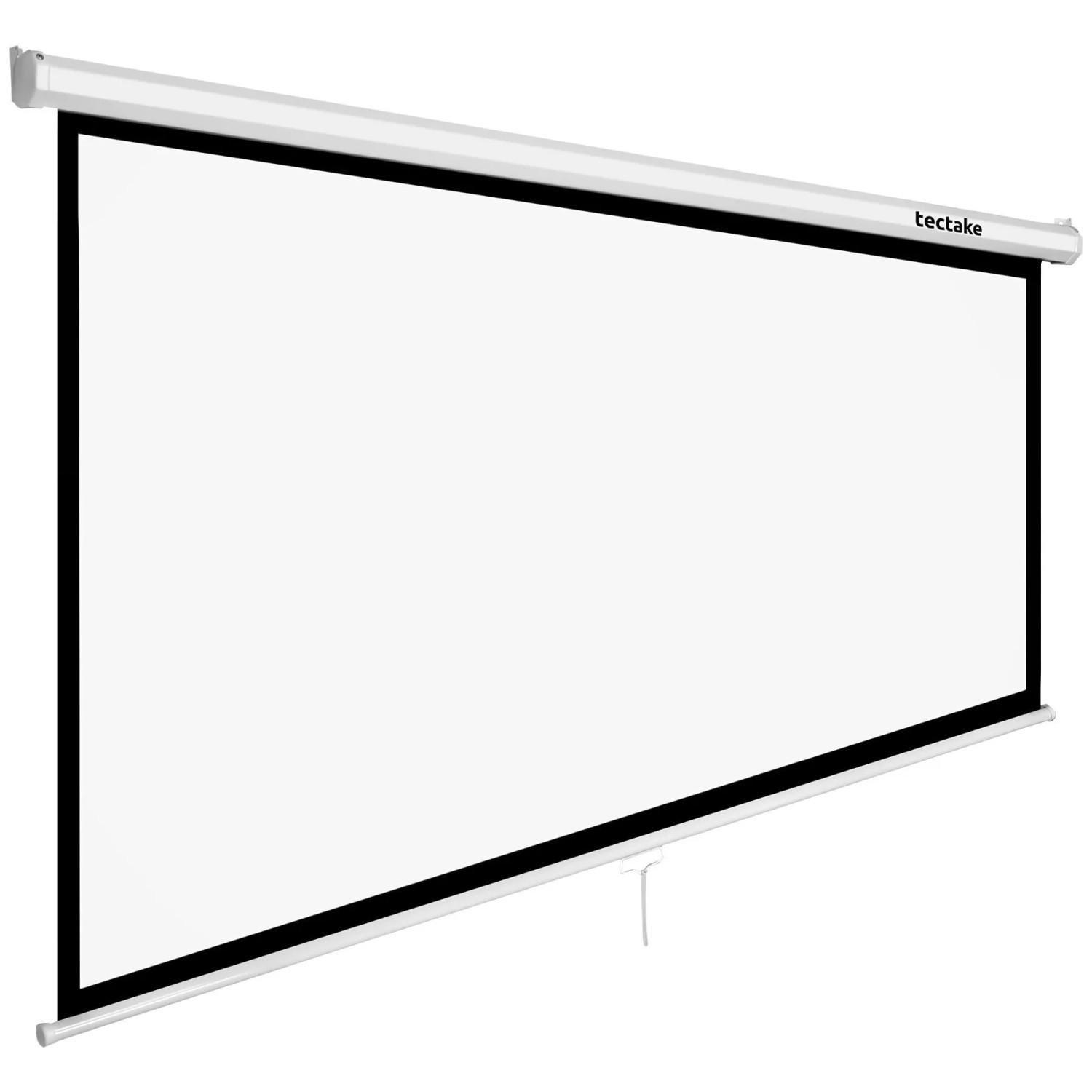 Tectake Beamer Leinwand Cinema Für 4K Hd Ultra Hd und Full Hd Gain Faktor 1 0 Wand Oder Deckenmontage 186 x 105 cm Weiß