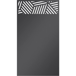 Eleo Sichtschutz Rienza aus Metall in Anthrazit mit modernem Rautenmuster für den Garten.