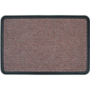 Braune Astra Fußmatte Border Star, 50x80 cm, mit Rillenstruktur und dunklem Zierrand.