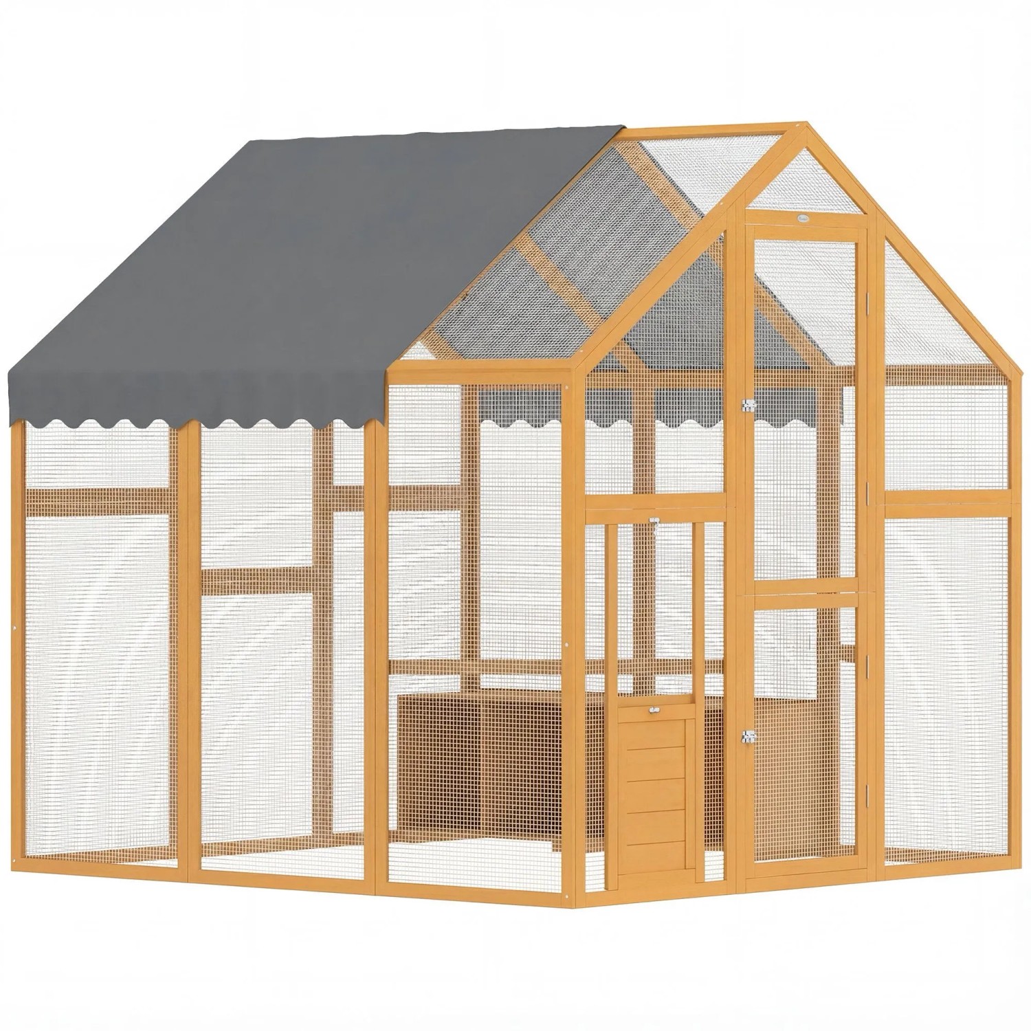 PawHut Hühnerstall Tannenholz 168 x 183 x 182cm