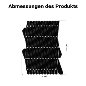 Schwarzes Fudajo Hundeschutzgitter für Autofenster, 170x240 mm. Lüftungsgitter aus Kunststoff für Hunde im Auto.
