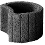 Anthrazitfarbener Pflanzring Klein, 35x20 cm, aus Beton für Garten und Hangbefestigung.