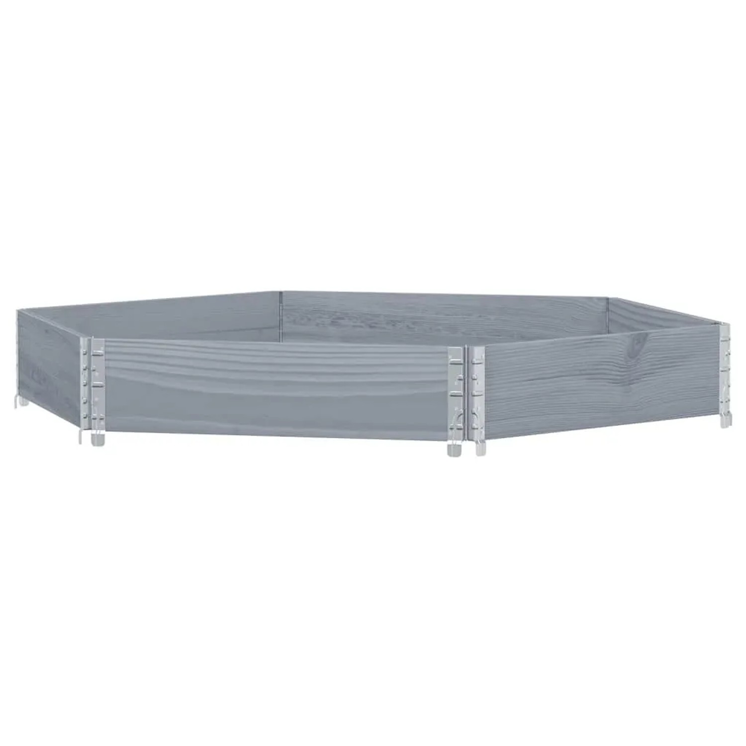 vidaXL Paletten-Aufsatzrahmen Grau 160x160 cm Massivholz Kiefer 4010319