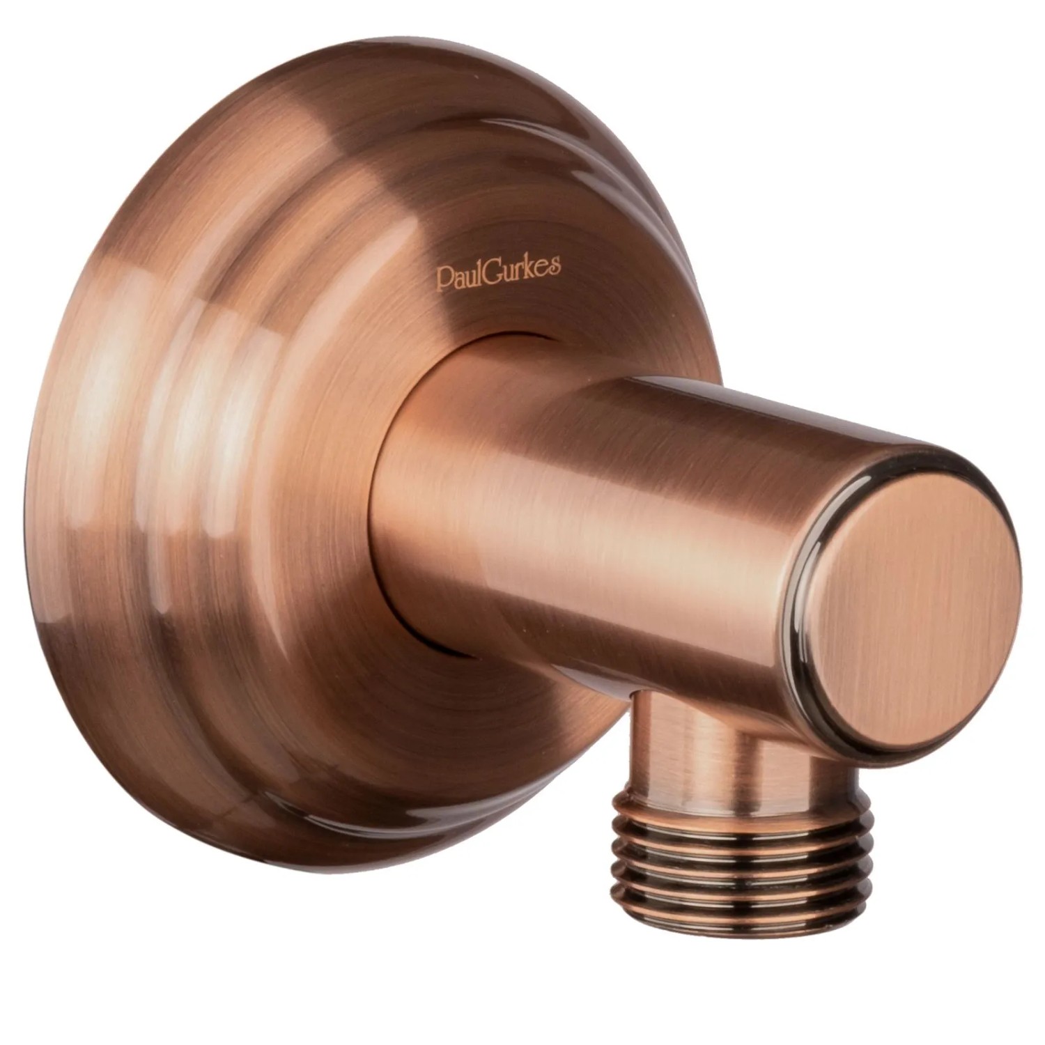 PaulGurkes Kupfer Wandanschlussbogen Nostalgie Rote Bronze Schlauchanschluss