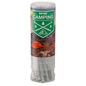 Spax Komplettset Zeltschrauben Camping im Köcher, Schrauben und Bits inklusive.