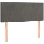 Dunkelgraues Samt-Kopfteil für Boxspringbett, 90x200 cm. Bett Zubehör für Schlafzimmer.