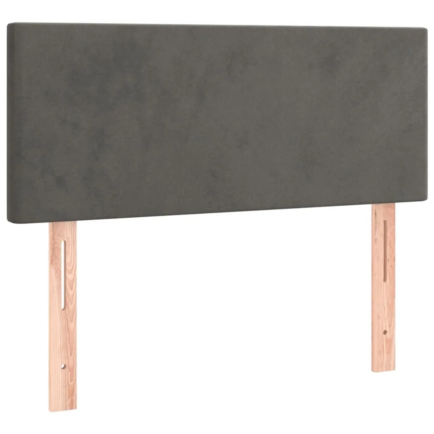 Dunkelgraues Samt-Kopfteil für Boxspringbett, 90x200 cm. Bett Zubehör für Schlafzimmer.