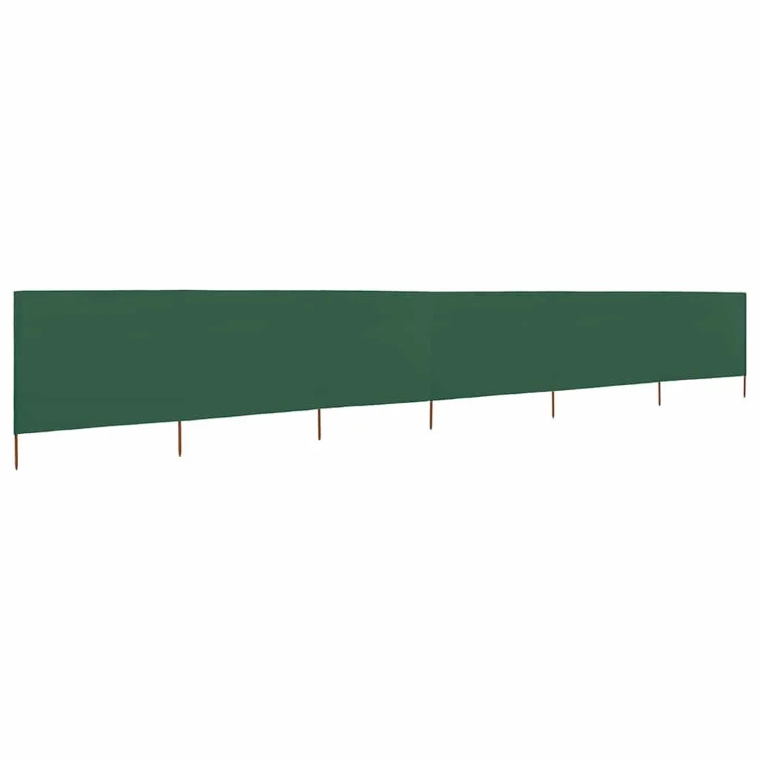 vidaXL 6 Teiliges Windschutzgewebe 800 x 80 cm Grün 44544