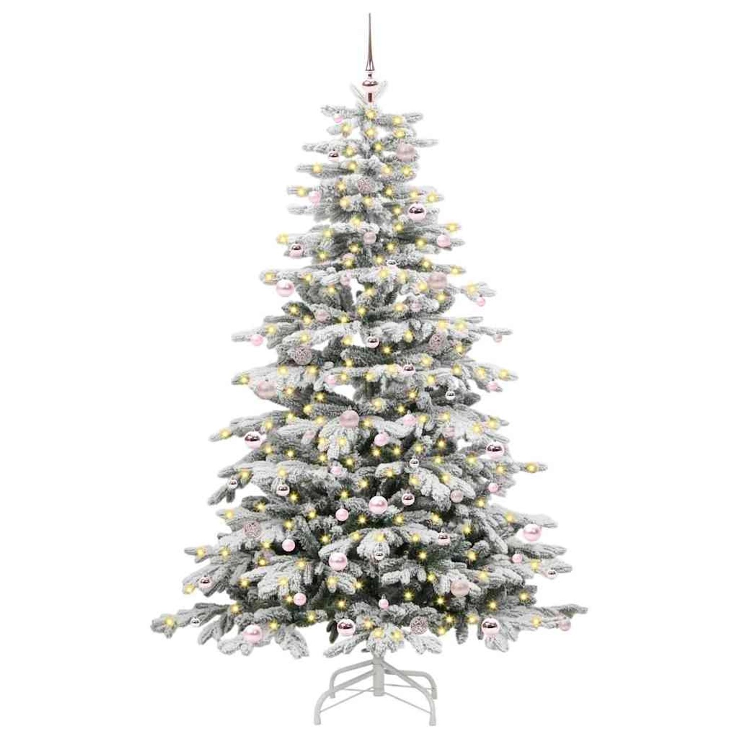 vidaXL Künstlicher Klappbarer Weihnachtsbaum Weiß 240 cm PE und PVC 3395660