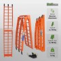 TRUTZHOLM Auffahrrampe, klappbar, 180 cm, Traglast 340 kg, orange, für Autoanhänger.