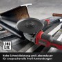 Einhell Winkelschleifer mit Dünntrennscheibe Metall 115mm zum Schneiden von Metall.