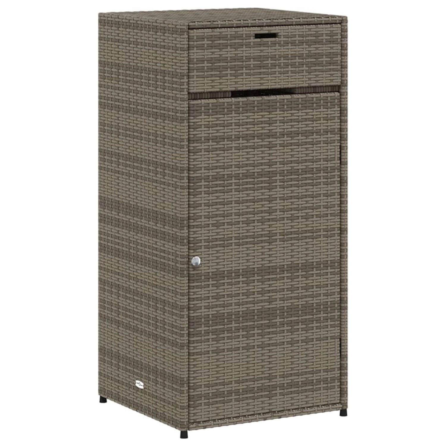 VidaXL Gartenschrank Grau 55x55x111 cm Poly Rattan günstig online kaufen