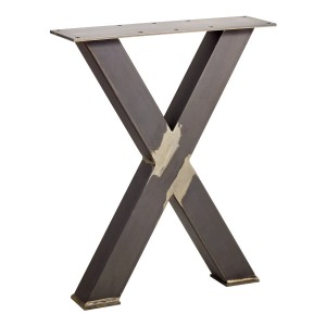 SOTECH Bankgestell X-Form Stahl Used Look Profil 60 x 40 mm Höhe 420 mm Tiefe 345 mm