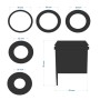 osoltus Universal Reduzierringe, 5-teilig, schwarz, aus robustem Kunststoff. Für Schirmständer, Durchmesser 28-48 mm.