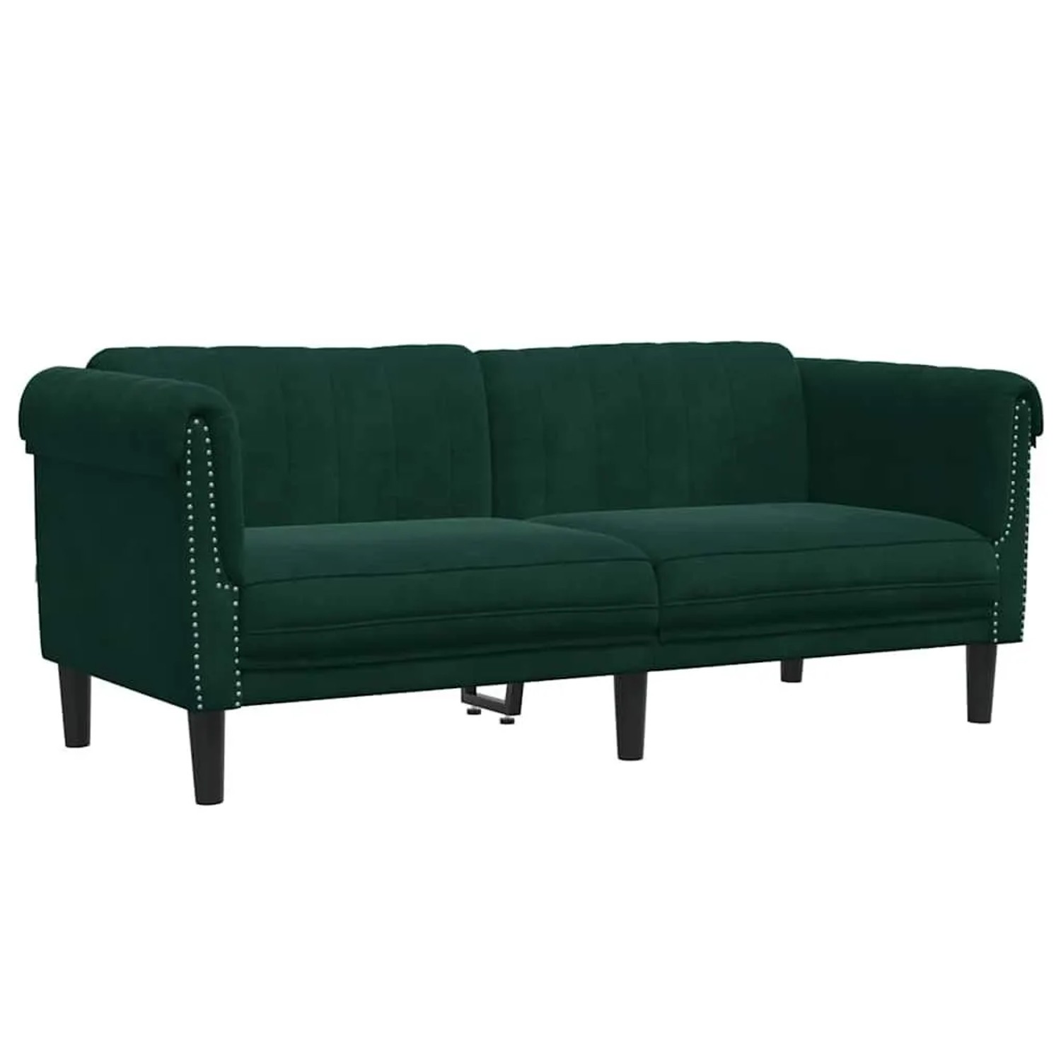 vidaXL Sofa 2-Sitzer Dunkelgrün Samt 372577