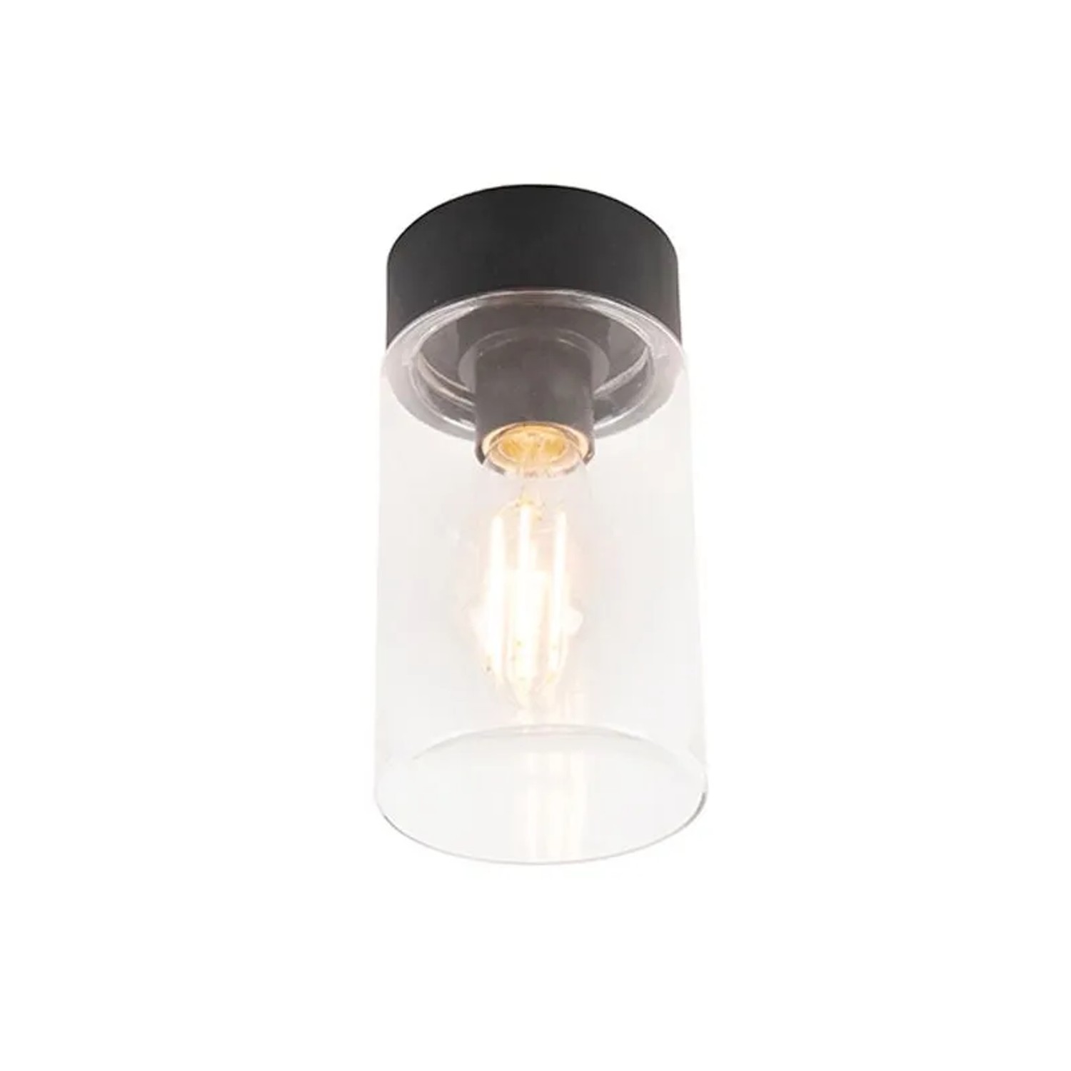 QAZQA Moderne Deckenleuchte Schwarz 22,6 cm IP44 Jarra