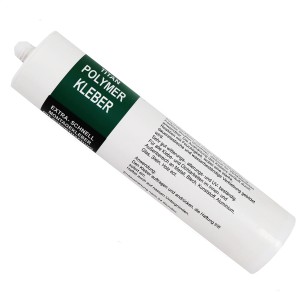 Weiße Kartusche Aquagart Polymer Kleber 290ml für Ufermatte, Steinfolie und Böschungsmatte.