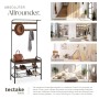 Tectake Garderobenständer Wichita im Industrial Style mit Holz und Stahl.